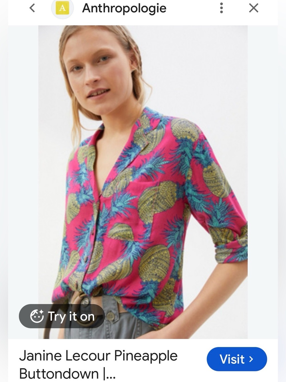 Anthropologie x Janine Lecour top